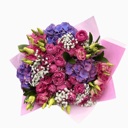Hydrangea and roses