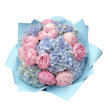 Hydrangea and pionies